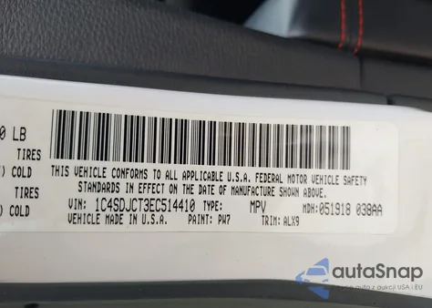 2014 Dodge Durango R/T из США, поврежденный, VIN 1C4SDJCT3EC514410